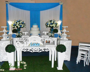 Decoração Casamento Azul Turquesa e Branco
