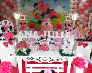 Decoração Minnie Rosa