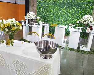 Decoração Casamento Com Mesa de Vidro Branco